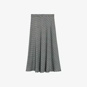 Тканая юбка средней посадки с графическим принтом Claudie Pierlot, цвет divers