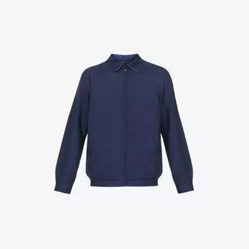Тканая ветровка классического кроя Bi-Swing с фирменной вышивкой Polo Ralph Lauren, цвет french navy