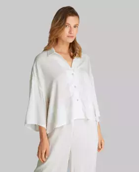 ТКАНАЯ ВИСКОЗА Футболка с коротким рукавом Calvin Klein, цвет Crema