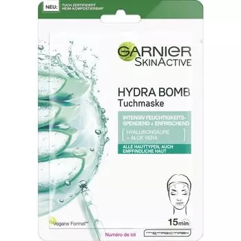 Тканевая маска Hydra Bomb Aloe Vera Intensly Moisturizing Garnier, 1 шт.