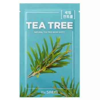 Тканевая маска с экстрактом чайного дерева natural tea tree mask sheet The Saem, количество 1 шт.