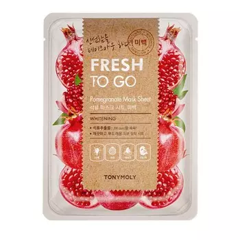 Тканевая маска с экстрактом граната fresh to go pomegranate mask sheet Tonymoly, количество 1 шт.