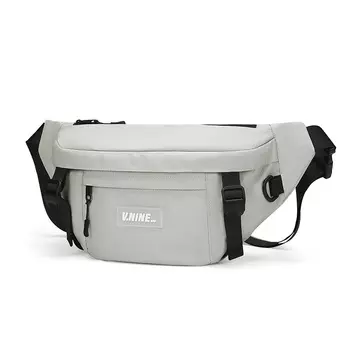 Тканевая сумка через плечо, сумка-слинг, большой размер, унисекс, многоцветная V.NINE, Beige Apricot (Style 2)