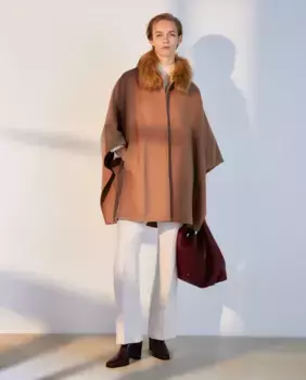 Тканевая женская накидка Woman El Corte Ingls, цвет 730 Camel