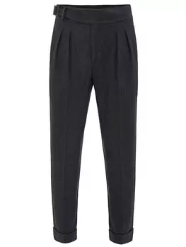 Тканевые брюки Antioch Tapered Pleat-Front Pants Abelard, темно-синий