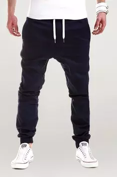 Тканевые брюки behype Chino LUKE, темно синий