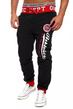 Тканевые брюки behype Jogging ATHLETIC, черный