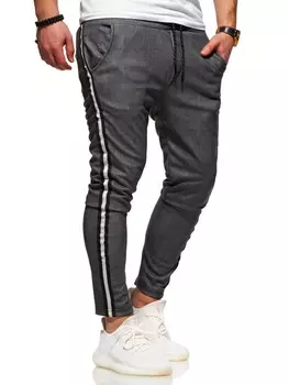 Тканевые брюки behype, темно-серый