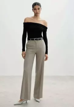 Тканевые брюки CARLOS Mango, серый