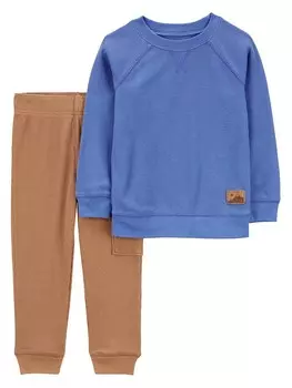 Тканевые брюки carter's 2tlg Outfit, цвет blau/hellbraun