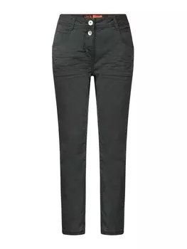 Тканевые брюки CECIL Slim fit Pants Scarlett, черный