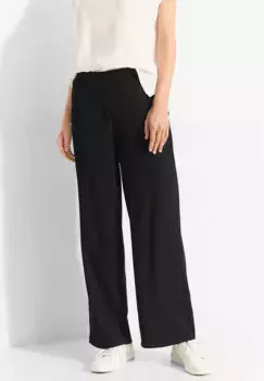 Тканевые брюки Cecil свободного кроя, черный