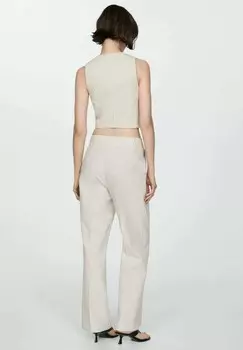 Тканевые брюки CELIA Mango, кремовый