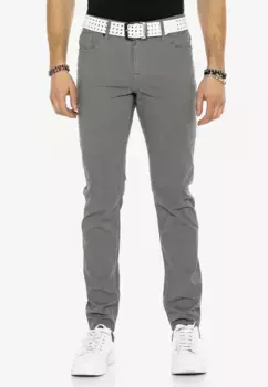 Тканевые брюки Cipo & Baxx модного прямого кроя, серый