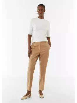 Тканевые брюки comma Hose 7/8, коричневый