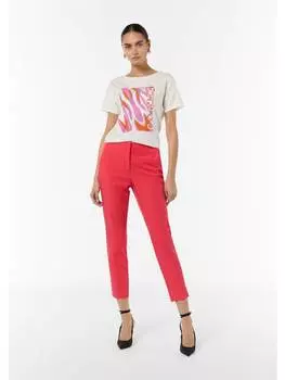 Тканевые брюки comma, розовый