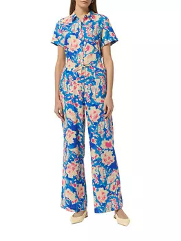 Тканевые брюки comma, синий