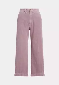 Тканевые брюки CORDUROY WIDE LEG CROPPED TROUSER Ralph Lauren, сирень