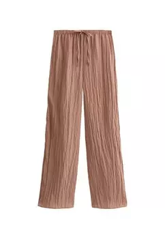 Тканевые брюки CRINKLE TEXTURE WIDE LEG New Look, бежевый