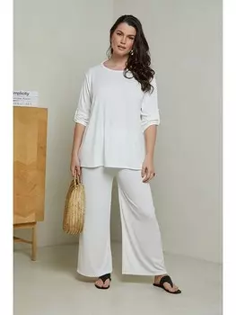 Тканевые брюки Curvy Lady, белый