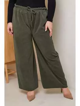 Тканевые брюки Curvy Lady, хаки