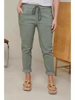 Тканевые брюки Curvy Lady, зеленый