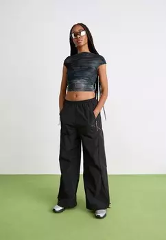 Тканевые брюки DARE TO PARACHUTE PANTS Puma, черный