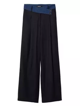 Тканевые брюки Desigual Wide leg Pants, ночной синий