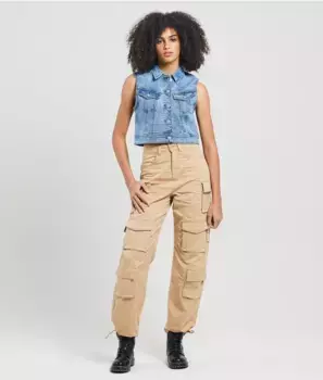 Тканевые брюки Eileen Retro Jeans, бежевый