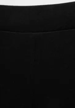 Тканевые брюки FLARED WITH FOLD-OVER PULL&BEAR, черный