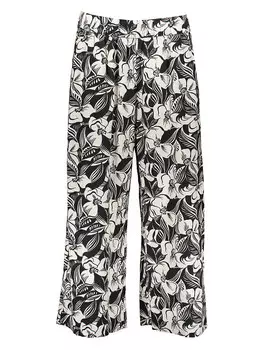 Тканевые брюки GAP Culotte, цвет schwarz/creme
