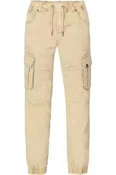 Тканевые брюки GARCIA Tapered Pants, бежевый