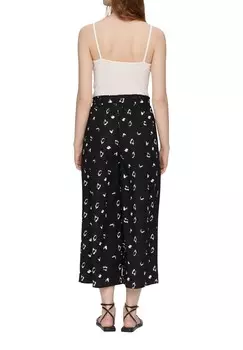 Тканевые брюки GEMUSTERTE QS, черный