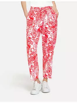 Тканевые брюки Gerry Weber, цвет rot/orange/rot/orange druck