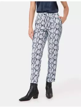 Тканевые брюки Gerry Weber Freizeit verkrzt, цвет beige/black snake print