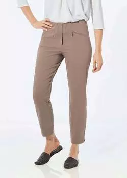 Тканевые брюки GOLDNER 7/8 Super Stretch Schlupf Louisa, серо коричневый