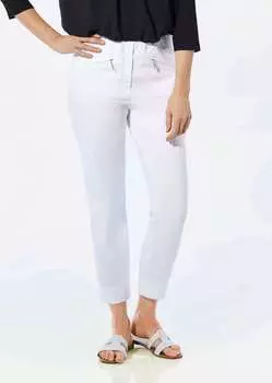 Тканевые брюки GOLDNER 7/8 Super Stretch Schlupf Louisa, белый