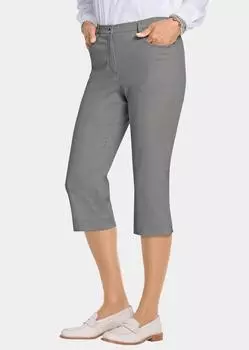 Тканевые брюки GOLDNER Capri Jeans Carla, серый
