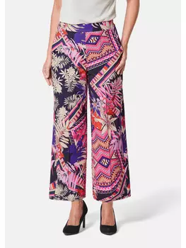 Тканевые брюки GOLDNER Culotte LOUISA, цвет pink/gemustert