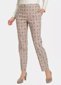 Тканевые брюки GOLDNER Jacquard, цвет toffee/sand/gemustert