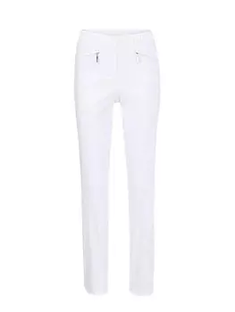 Тканевые брюки Goldner Slim fit Pants Louisa, белый