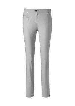Тканевые брюки Goldner Slim fit Pants Louisa, серебряный
