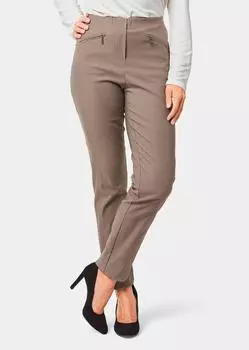 Тканевые брюки GOLDNER Stretch LOUISA, цвет lehm