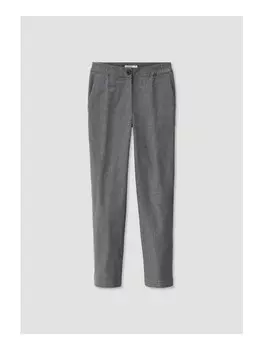 Тканевые брюки Hessnatur Slim aus Bio Baumwolle, серый