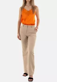 Тканевые брюки ICHI, бежевый