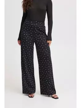 Тканевые брюки ICHI, черный