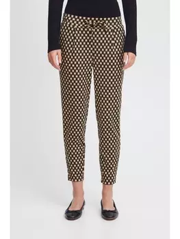 Тканевые брюки ICHI, коричневый