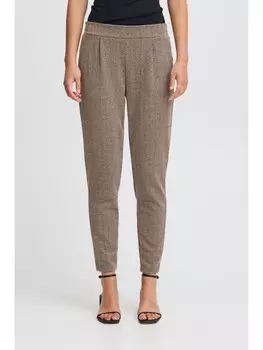 Тканевые брюки ICHI, коричневый