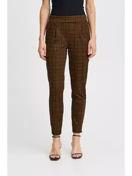 Тканевые брюки ICHI, коричневый