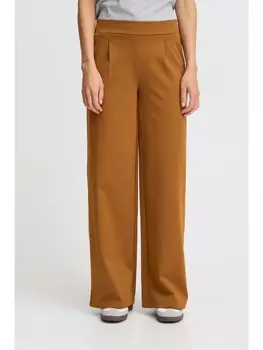 Тканевые брюки ICHI, коричневый